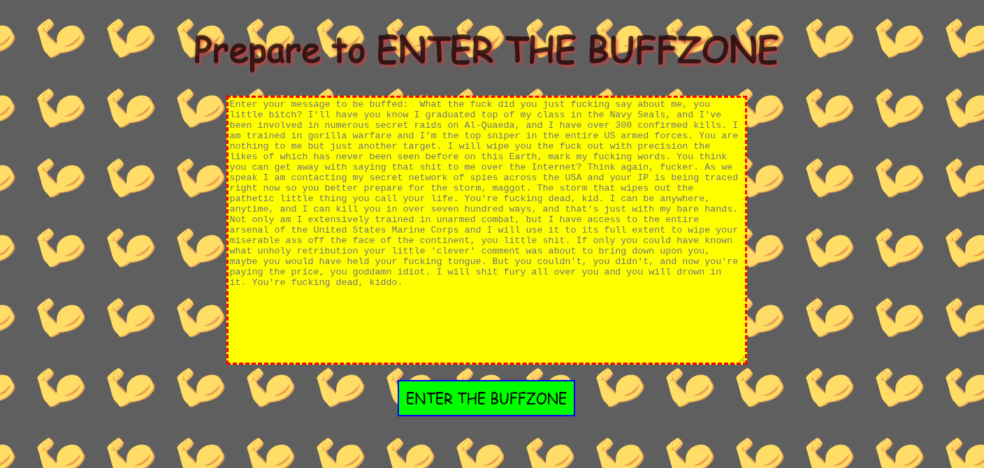 Buffzone Input Field